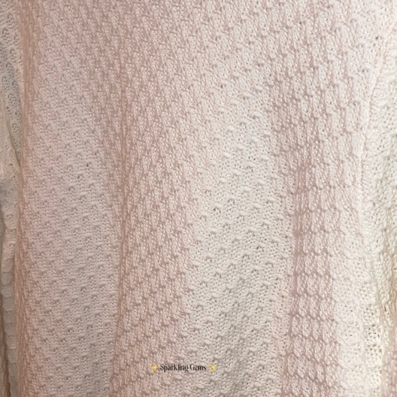 Croft & Barrow Waffle Knit Classic White Sweater - Picture 7 of 9